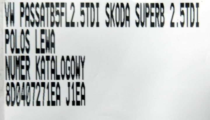 ПОЛУОСЬ ЛЕВАЯ ПЕРЕДНЯЯ VW PASSAT B5 РЕСТАЙЛИНГ SKODA SUPERB 2.5 TDI АВТОМАТ 8D0407271EA, фото 5