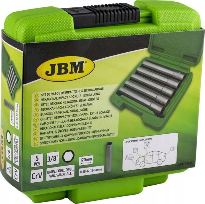 НАСАДКИ 6KT 8-14mm ОЧЕНЬ ДЛИННЫЕ 120 мм JBM 3/8" D.53545, фото 3