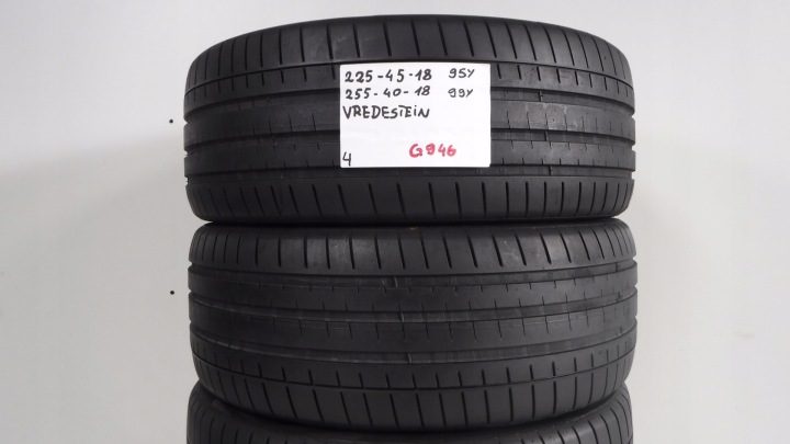 2× Шина летняя Vredestein Ultrac Vorti+ 255/40R18 99 Y защита диска, усилитель (XL), фото 1