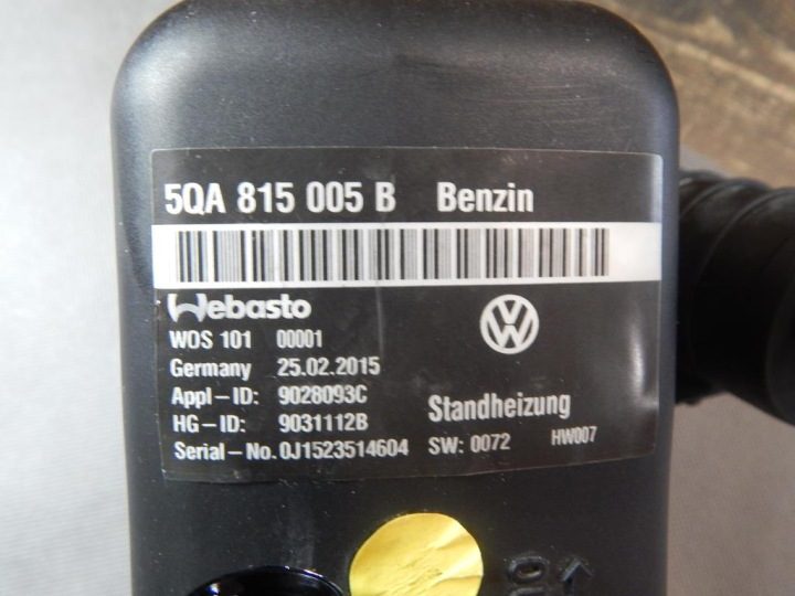 VW TOURAN 5T ПОДОГРЕВАТЕЛЬ WEBASTO КОМПЛ. 5QA815005B, фото 3