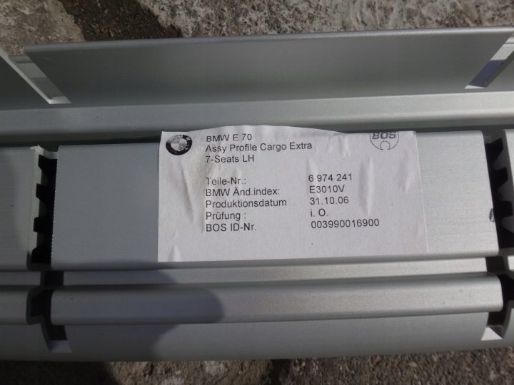 НАПРАВЛЯЮЩАЯ КРЕПЕЖНАЯ ЛЕВАЯ БАГАЖНИКА BMW X5 E70 БЕЖЕВАЯ, фото 3