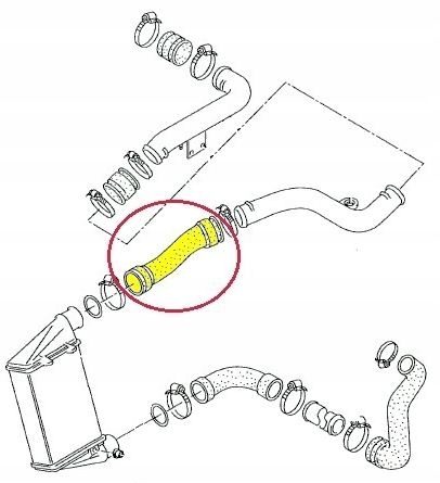 Трубка турбо Audi A4 VW Passat B5 1.9 TDI, фото 7