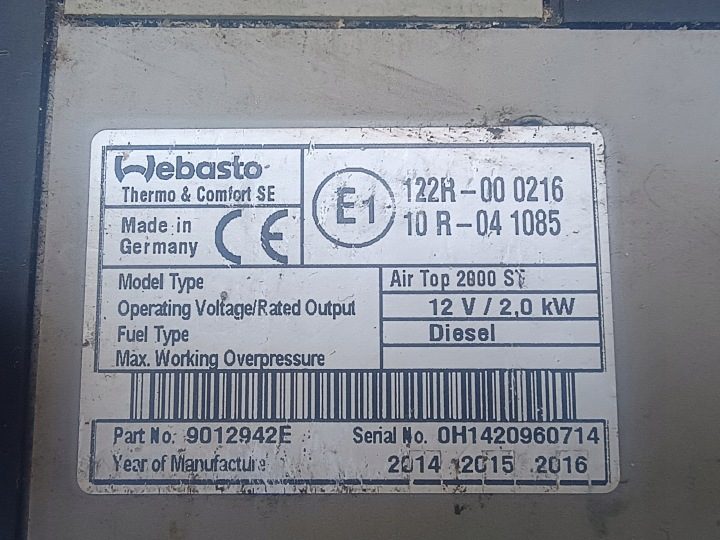 WEBASTO FORD TRANSIT MK7 AIR TOP 2000 ST 12V/29W 2 кВт ДИЗЕЛЬ, фото 5
