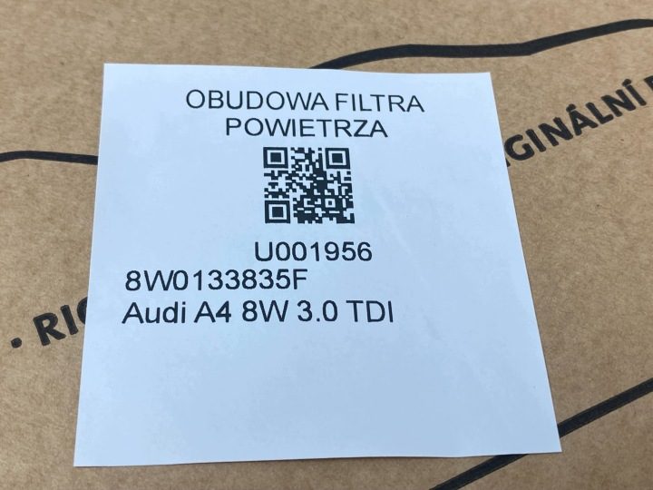 GD AUDI A4 8W B9 УНИВЕРСАЛ AVANT КОРПУС ВОЗДУШНОГО ФИЛЬТРА 8W0133835F ОРИГИНАЛ, фото 6