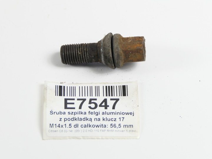 Болт шпилька диска алюминиевого с podkładką на ключ 17 Citroen C8 02-14r., фото 1