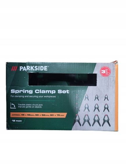 Комплект суппортов Parkside 12 шт. Parkside 45 x 45 мм, 55x 52 мм, 80 x 75 мм, фото 1
