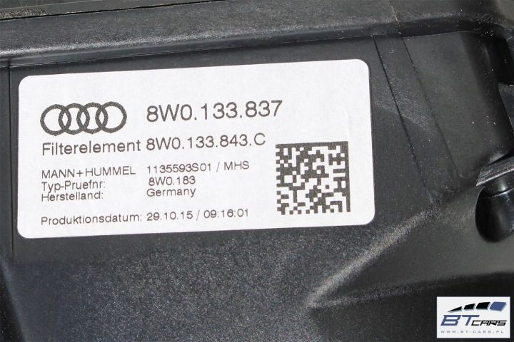 Audi A4 A5 корпус фильтра воздуха 8W0133837 8W0133835 8W0133843C 8W B9 8W0, фото 9