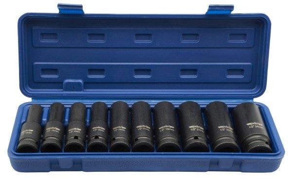 Насадки Udarowe длинные торцевые 1/2 10-24mm Adler, фото 1