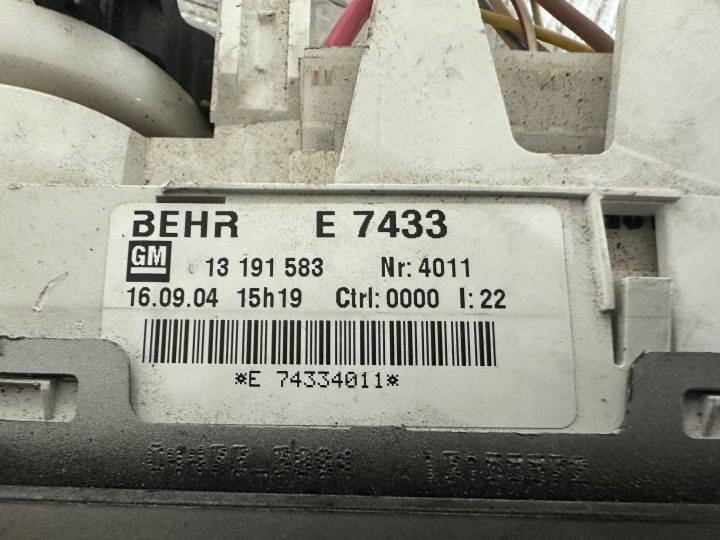 OPEL MERIVA A БЛОК УПРАВЛЕНИЯ ПЕЧКОЙ КОНДИЦИОНЕРА 13191583, фото 9