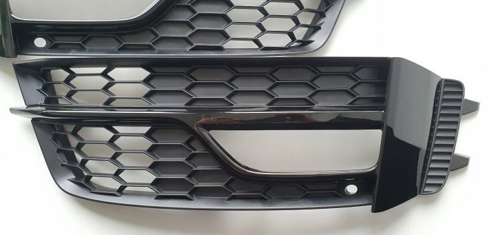 Audi S-Line Новая оригинальная решетка радиатора противотуманки бампера satynowy черная комплект, фото 2