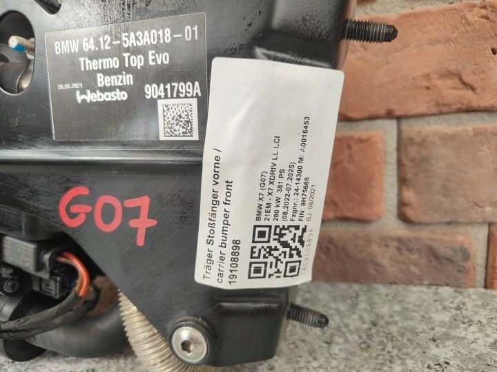 WEBASTO БЕНЗИН THERMO TOP EVO BMW G30 G31 G11 G01 G02 G05 G07 G07 5A3A018, фото 3
