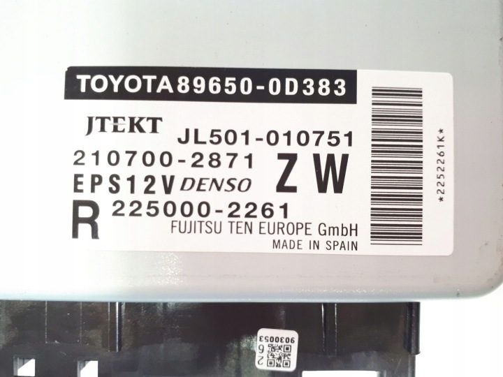 Блок управления гидроусилителя руля TOYOTA YARIS (_P13_) 896500D383, фото 6