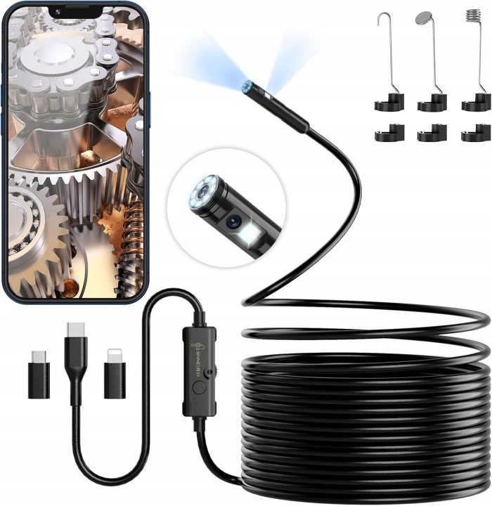 Камера эндоскопическая с światłem Ennovor 1920 HD Dual-Head Endoscope, фото 1