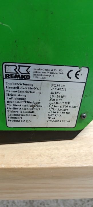 Отопитель газовый Remko PGM 30- 26 кВт., фото 4