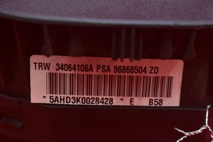 ПОДУШКА БЕЗОПАСНОСТИ ВОЗДУШНАЯ ВОДИТЕЛЯ 34064106A CITROEN C4 PICASSO 1 I 06-13, фото 6