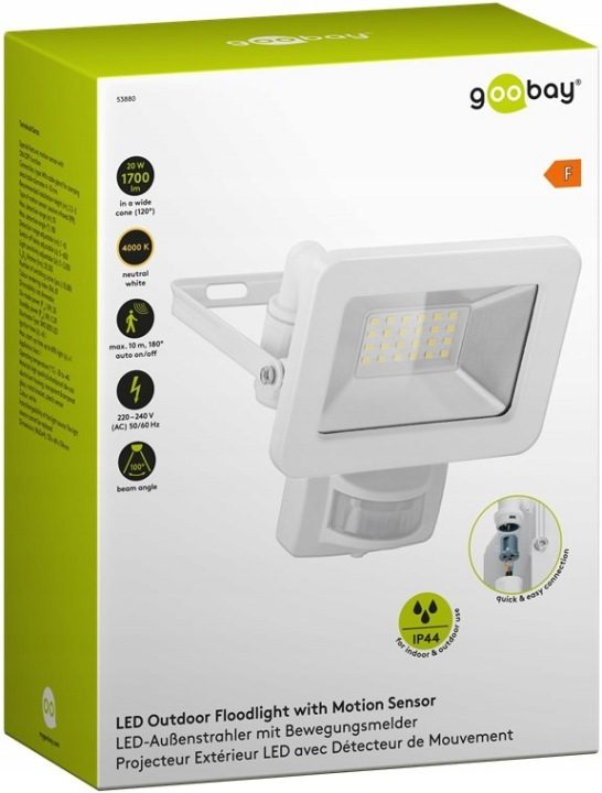 Фара наружная LED 20W с датчиком белая, фото 2