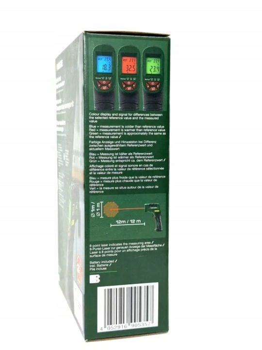 Термометр Pirometr Bezdotykowy на ИК-излучение PARKSIDE PTI380 C3 -50 +380°C, фото 3