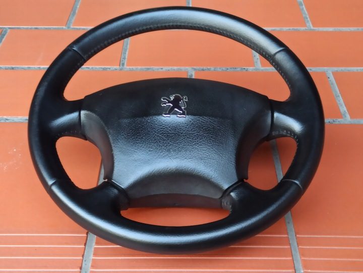 РУЛЬ Кожаный AIRBAG 9656242677 PEUGEOT 407 Кожа Оригинальная Идеальная, фото 2