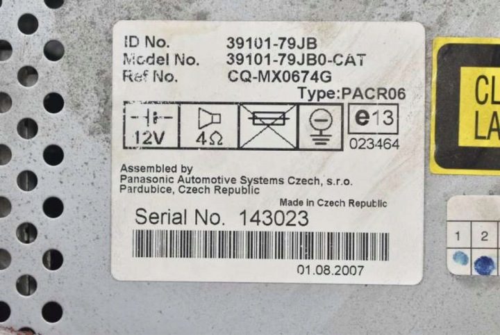 Магнитола CD RDS 39101-79JB Suzuki SX4 06-14, фото 6