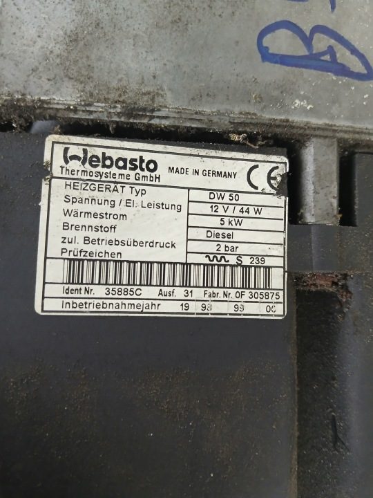 Webasto автономный отопитель DW50 5 квт дизель 2 бар, фото 5