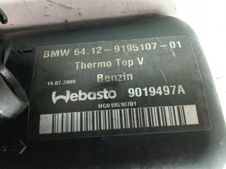АВТОНОМНЫЙ ОТОПИТЕЛЬ E90 WEBASTO 919510701 BMW Серия 3 E91 I Универсал, фото 2