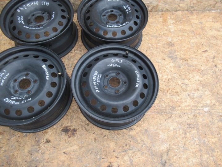 4× Штампованный диск Renault OE 6.5" x 16" 5x114.3, фото 3
