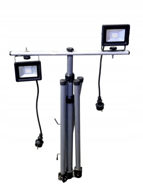 МОЩНЫЙ Прожектор Противотуманная фара Budowlany + Statyw КОМПЛЕКТ 2x 50W LED Фонарь Подставка, фото 1