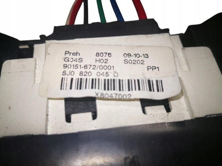 Блок управления климатом обдува Skoda Fabia Mk2 II Рестайлинг 5J0820045, фото 10