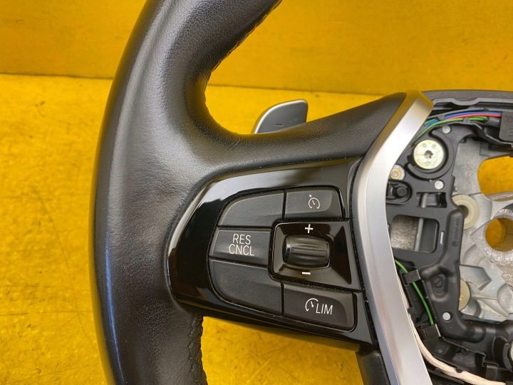 BMW 5 G30 G31 РУЛЬ МУЛЬТИФУНКЦИОНАЛЬНЫЙ ЛЕПЕСТКА ЧЕРНЫЙ*, фото 6