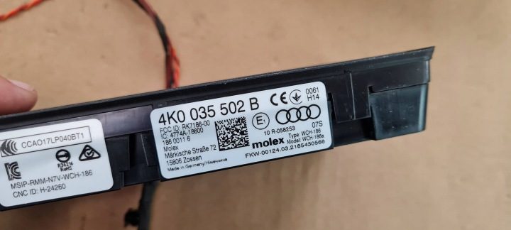 A6 C8 4K БЕСПРОВОДНАЯ ЗАРЯДКА БАРДАЧОК 4K0035502B 4K0864981A, фото 8