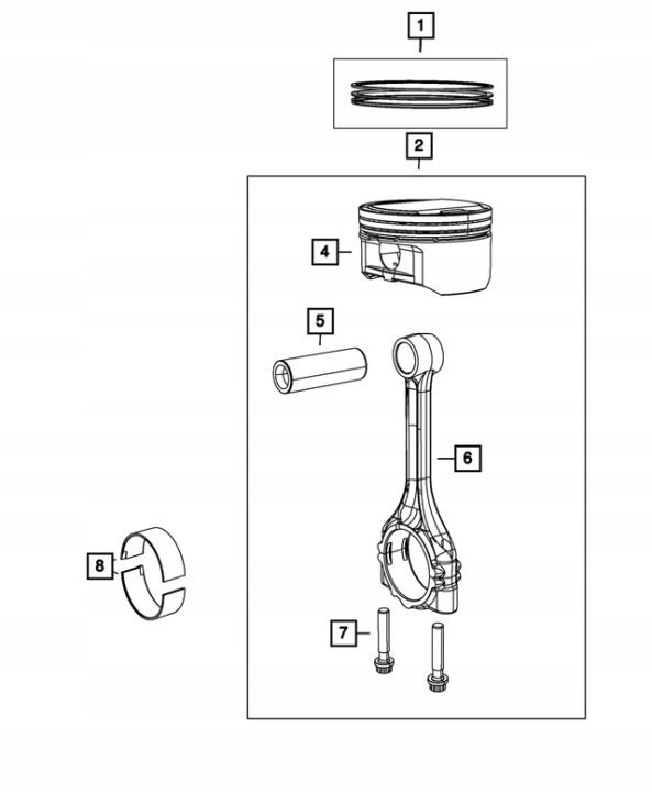 ПОРШЕНЬ ДВИГАТЕЛЯ JEEP CHRYSLER DODGE 3.6 68223459AD, фото 2