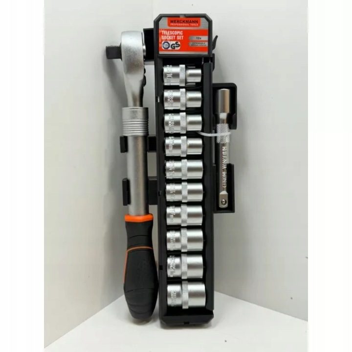 Werckmann торцевой ключ teleskopowy комплект ключей с трещоткой 1/2", фото 2