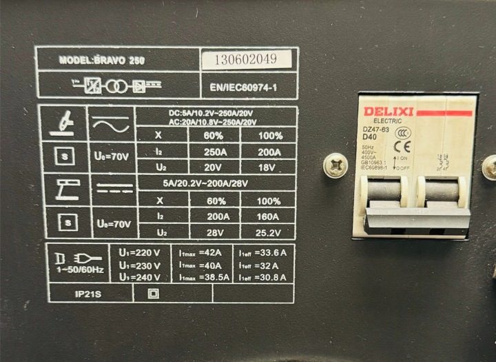 СВАРОЧНЫЙ АППАРАТ ИНВЕРТОРНЫЙ WELDMAN BRAVO TIG 250 AC DC PULS MMA 230V АЛЮМИНИЕВЫЙ IGBT HF, фото 9