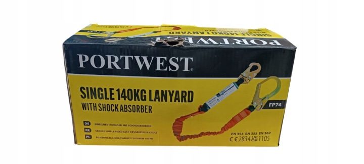 FP74 PORTWEST трос шлейф asekuracyjna с amortyzatorem для мест для 140 кг, фото 1