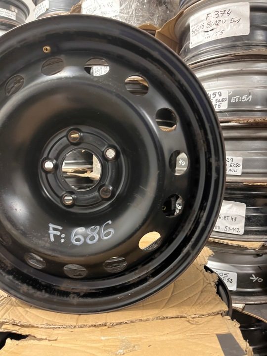 Штампованный диск Fiat OE 0052090714 6.5" x 16" 5x110 ET 40, фото 4