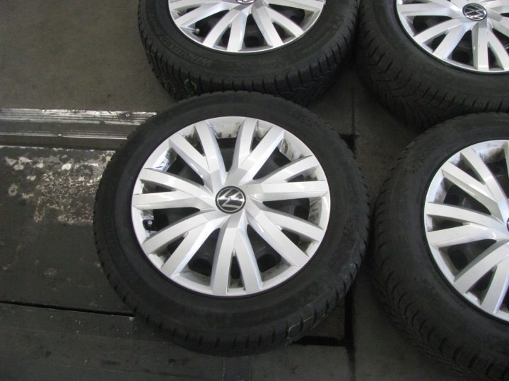 КОЛЕСА СТАЛЬНЫЕ ЗИМА VW 5X112 6,5J16 ET46 + 205/55R16 91H NEXEN КОЛПАКИ, фото 2