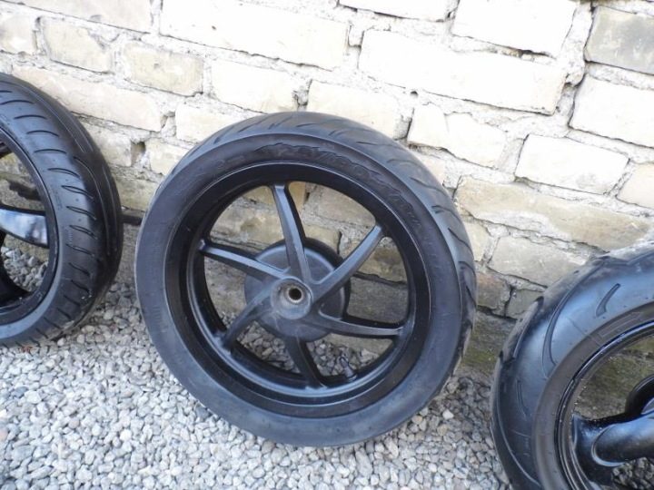 KYMCO СУПЕР 8 50 4T КОЛЕСО ДИСК ЗАДНИЙ + ШИНА 14", фото 1
