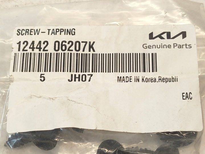 1244206207K БОЛТЫ БАМПЕР ПОДКРЫЛКА KIA HYUNDAI OE, фото 5