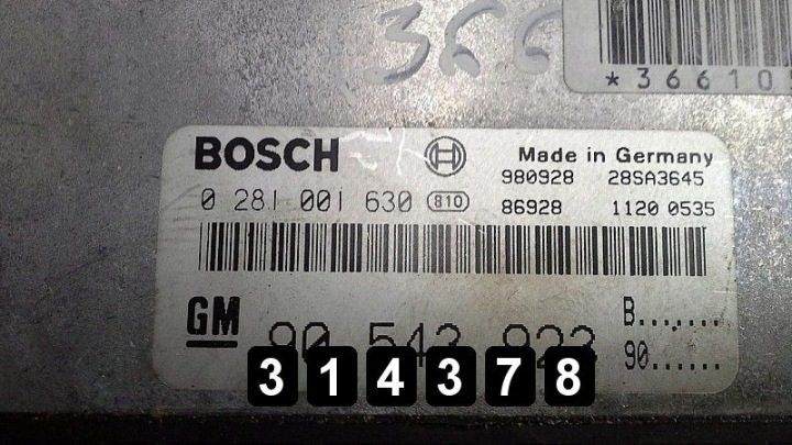 1999 Opel Vectra ЭБУ 0281001630 2.0 TD, фото 3