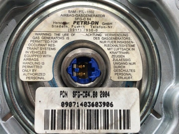 ПОДУШКА БЕЗОПАСНОСТИ ВОДИТЕЛЯ VW POLO IV 9N 1T0880201A 01-14 AIRBAG, фото 4