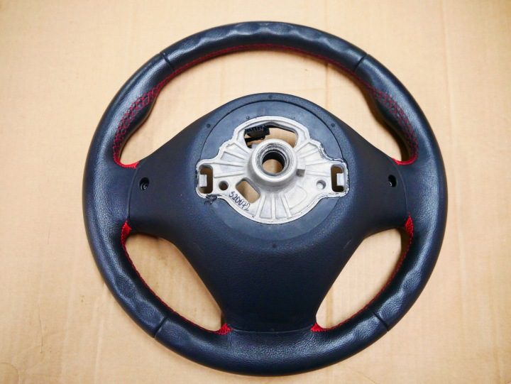BMW F22 F20 F23 F30 F32 F34 F36 руль кожа мультифункциональная красная строчка, фото 6