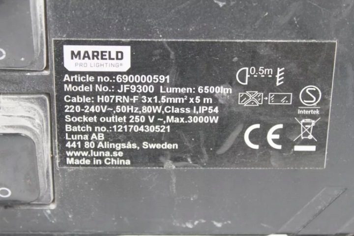 Фара рабочего света Mareld Паровая 6500 LED 80 Вт 6500 lm IP54, фото 4