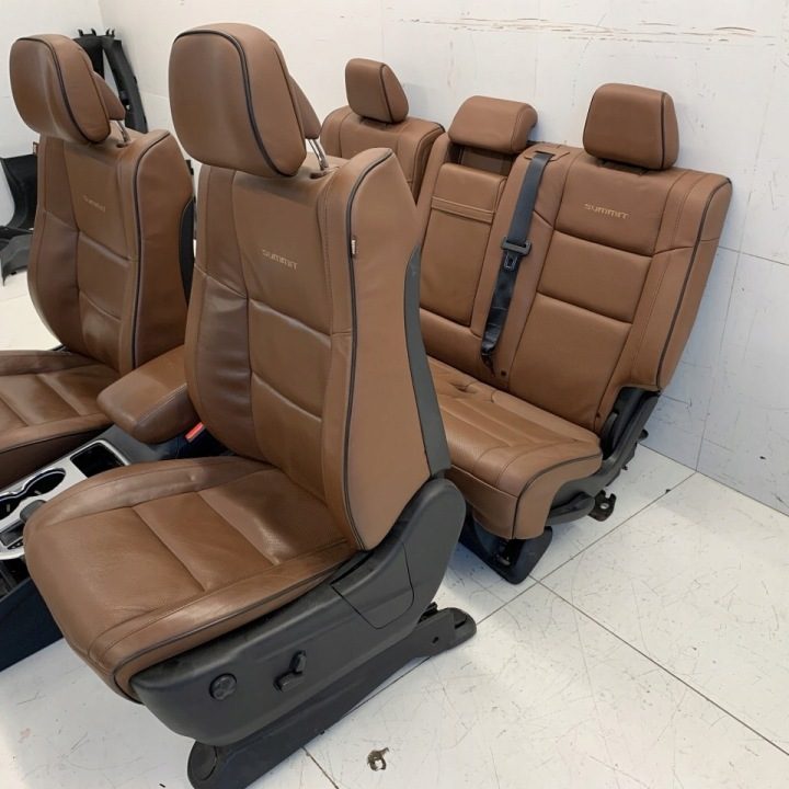 Сиденье обшивки кожа коричневая JEEP GRAND CHEROKEE WK2 РЕСТАЙЛИНГ SUMMIT 18 г., фото 5