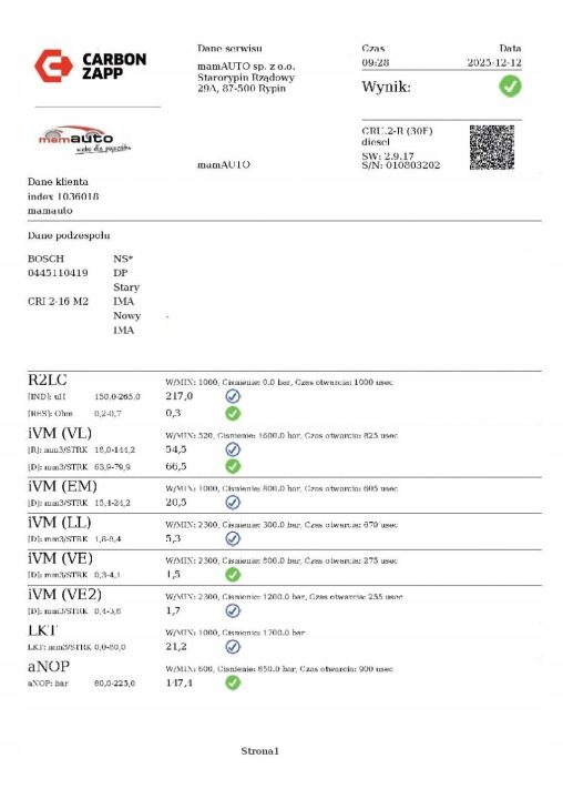 ФОРСУНКА ТЕСТ 0445110419 JEEP CHEROKEE 5 В KL 2.0 MULTIJET 140 Л.С., фото 3