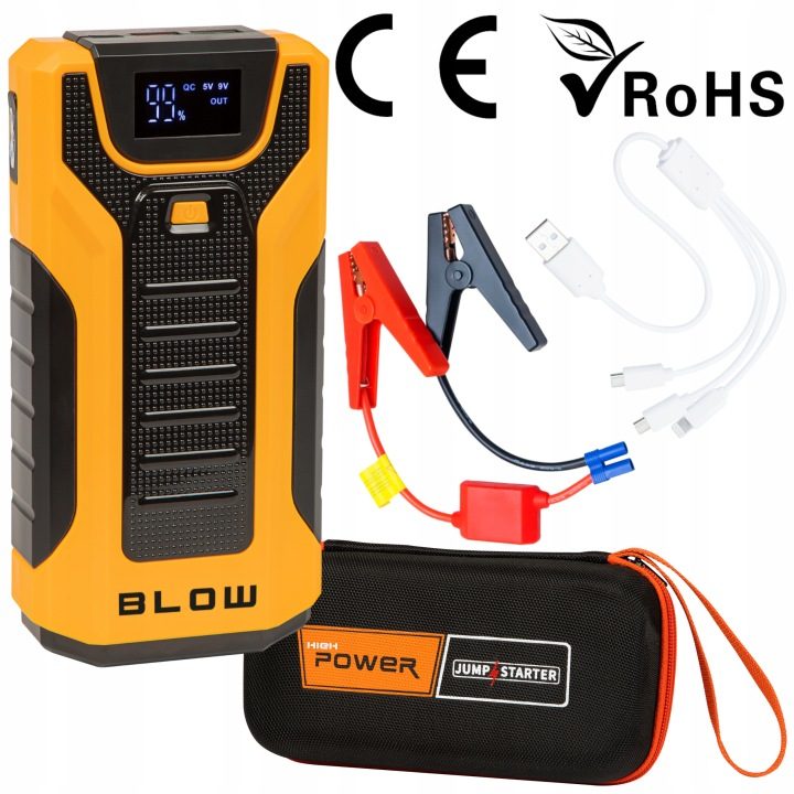 Устройство пусковое Blow 30000 мАч 12 В 600 А Power bank, фото 8