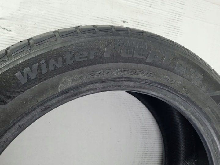 2× Шина зимняя Hankook Winter i*cept Evo W310B 245/50R18 100 H сцепление на снегу (3PMSF) * - BMW, фото 7
