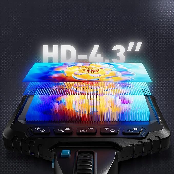 Инспекционная камера boroskop Ralcam R406S эндоскоп 6.2 мм HD 4.3" HD IP67 3h, фото 5