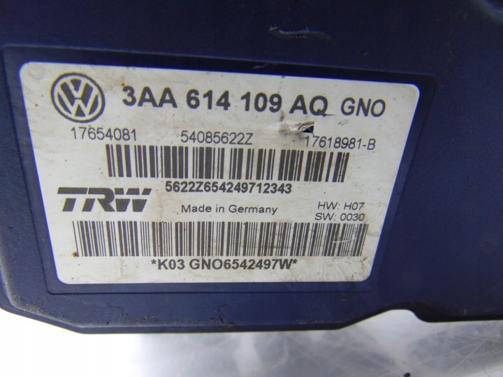 ГЛАВНЫЙ ТОРМОЗНОЙ ЦИЛИНДР БЛОК УПРАВЛЕНИЯ ABS ESP VW PASSAT CC PASSAT B7 3AA614109AQ, фото 3
