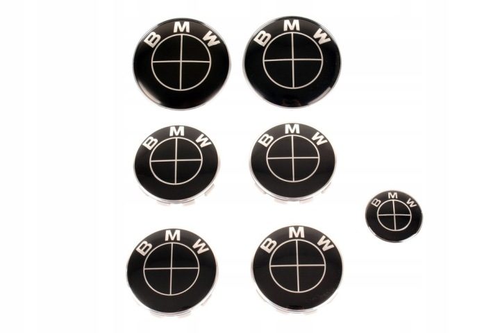 КОМПЛЕКТ ЗНАЧОК ZNACZKI EMBLEMATY FULL BLACK ЧЕРНЫЙ BMW F01 X1 E84, фото 1