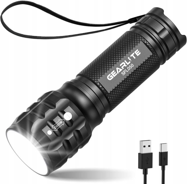 GEARLITE Фонарик LED 10000 Lumen IP65 Зум Camping Wędrówki Outdoor, фото 1